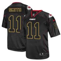 Nike Kansas City Chiefs #11 Alex Smith Lights Out Black Men's Stitched NFL Elite Jersey