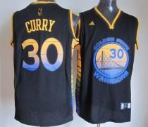 Golden State Warriors -30 Stephen Curry Black Vibe Stitched NBA Jersey