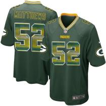 Nike Packers -52 Clay Matthews Green Team Color Stitched NFL Limited Strobe Jersey