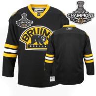 Boston Bruins 2011 Stanley Cup Champions Patch Blank Black Third Stitched NHL Jersey