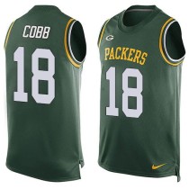 Nike Green Bay Packers -18 Randall Cobb Green Team Color Stitched NFL Limited Tank Top Jersey