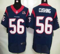 Nike Houston Texans -56 Brian Cushing Navy Blue Team Color With 10th Patch Mens Stitched NFL Elite J