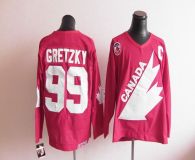 Olympic 1991 CA 99 Wayne Gretzky Red CCM Throwback Stitched NHL Jersey