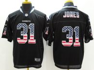 Nike Dallas Cowboys #31 Byron Jones Black Men's Stitched NFL Elite USA Flag Fashion Jersey