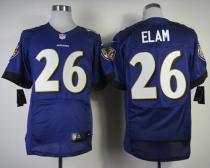 Nike Ravens -26 Matt Elam Purple Team Color Men's Stitched NFL New Elite Jersey