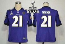 Nike Ravens -21 Lardarius Webb Purple Team Color Super Bowl XLVII Stitched NFL Game Jersey