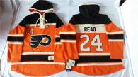 Philadelphia Flyers -24 Matt Read Orange Sawyer Hooded Sweatshirt Stitched NHL Jersey