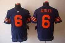 Nike Bears -6 Jay Cutler Navy Blue 1940s Throwback Stitched NFL Elite Jersey