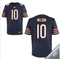 Nike Chicago Bears -10 Blue Wilson Elite Jersey