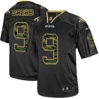 Nike New Orleans Saints #9 Drew Brees Black Men's Stitched NFL Elite Camo Fashion Jersey