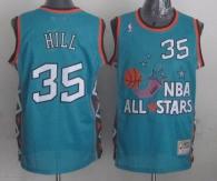 Mitchell And Ness Detroit Pistons -35 Grant Hill Light Blue 1996 All star Stitched NBA Jersey