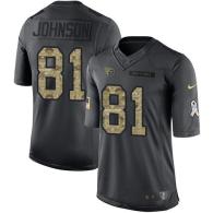Tennessee Titans -81 Andre Johnson Nike Anthracite 2016 Salute to Service Jersey