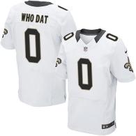 Nike New Orleans Saints #0 Who Dat White Men's Stitched NFL Elite Jersey