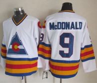 Colorado Avalanche -9 Lanny McDonald White CCM Throwback Stitched NHL Jersey