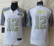 Nike Indianapolis Colts #12 Andrew Luck White Pro Bowl Men's Stitched NFL Elite Team Carter Jersey