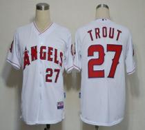 Los Angeles Angels of Anaheim -27 Mike Trout White Cool Base Stitched MLB Jersey