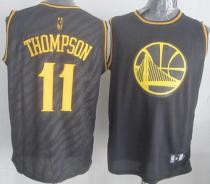 Golden State Warriors -11 Klay Thompson Black Precious Metals Fashion Stitched NBA Jersey