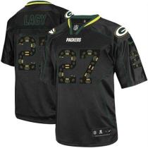 Nike Green Bay Packers #27 Eddie Lacy New Lights Out Black Men's Stitched NFL Elite Jersey