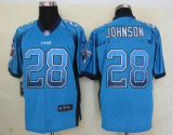 2013 NEW Nike Tennessee Titans 28 Johnson Drift Fashion Blue Elite Jerseys