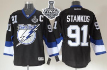 Tampa Bay Lightning -91 Steven Stamkos Black 2015 Stanley Cup Stitched NHL Jersey