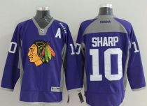Chicago Blackhawks -10 Patrick Sharp Purple Practice Stitched NHL Jersey