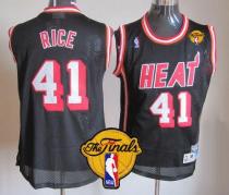 Miami Heat -41 Glen Rice Black Hardwood Classics Nights Finals Patch Stitched NBA Jersey