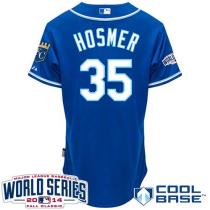 Kansas City Royals -35 Eric Hosmer Blue Alternate 2 Cool Base W 2014 World Series Patch Stitched MLB