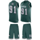 Eagles -91 Fletcher Cox Midnight Green Team Color Stitched NFL Limited Tank Top Suit Jersey