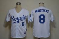 Kansas City Royals -8 Mike Moustakas White Cool Base Stitched MLB Jersey