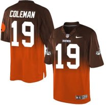 Nike Browns -19 Corey Coleman Brown Orange Stitched NFL Elite Fadeaway Fashion Jersey