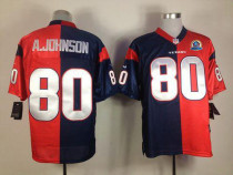 Nike Houston Texans -80 Andre Johnson Navy Blue Red With Hall of Fame 50th Patch Mens Stitched NFL E