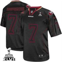 Nike San Francisco 49ers -7 Colin Kaepernick Lights Out Black Super Bowl XLVII Mens Stitched NFL Eli