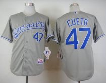 Kansas City Royals -47 Johnny Cueto Grey Cool Base Stitched MLB Jersey
