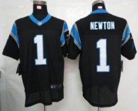 Nike Carolina Panthers -1 Cam Newton Black Team Color Stitched NFL Elite Jersey
