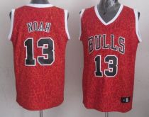 Chicago Bulls -13 Joakim Noah Red Crazy Light Stitched NBA Jersey