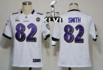 Nike Ravens -82 Torrey Smith White Super Bowl XLVII Men Stitched NFL Game Jersey