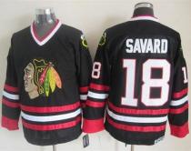 Chicago Blackhawks -18 Denis Savard Black CCM Throwback Stitched NHL Jersey