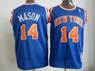 Mitchell And Ness New York Knicks -14 Anthony Mason Blue Throwback Stitched NBA Jersey