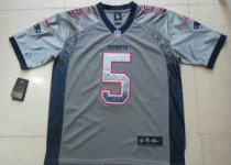 2013 New Nike New England Patriots 5 Tebow Drift Fashion Grey Elite Jersey