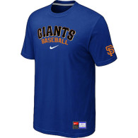 San Francisco Giants Blue Nike Short Sleeve Practice T-Shirt