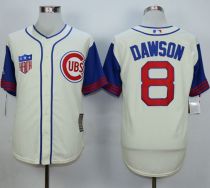 Chicago Cubs -8 Andre Dawson Cream 1942 Turn Back The Clock Stitched MLB Jersey