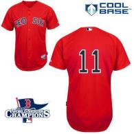 Boston Red Sox #11 Clay Buchholz Red Cool Base 2013 World Series Champions Patch Stitched MLB Jersey