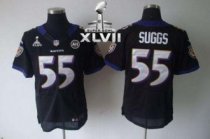 Nike Ravens -55 Terrell Suggs Black Alternate Super Bowl XLVII Stitched NFL Elite Jersey