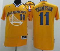 Revolution 30 Golden State Warriors -11 Klay Thompson Gold Alternate The Finals Patch Stitched NBA J