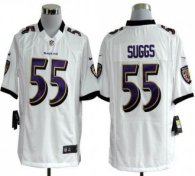 Nike Ravens -55 Terrell Suggs White Stitched NFL Game Jersey