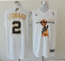 San Antonio Spurs -2 Kawhi Leonard White 2014 NBA Finals Champions Stitched NBA Jersey