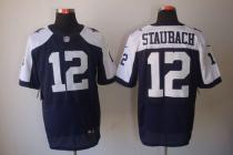 Nike Dallas Cowboys #12 Roger Staubach Navy Blue Thanksgiving Throwback Men's Stitched NFL Elite Jer