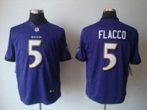 Nike Ravens -5 Joe Flacco Purple Team Color Stitched NFL Limited Jersey