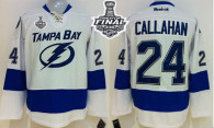 Tampa Bay Lightning -24 Ryan Callahan White 2015 Stanley Cup Stitched NHL Jersey