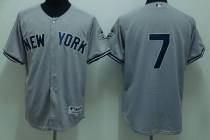 New York Yankees -7 Mickey Mantle Stitched Grey MLB Jersey